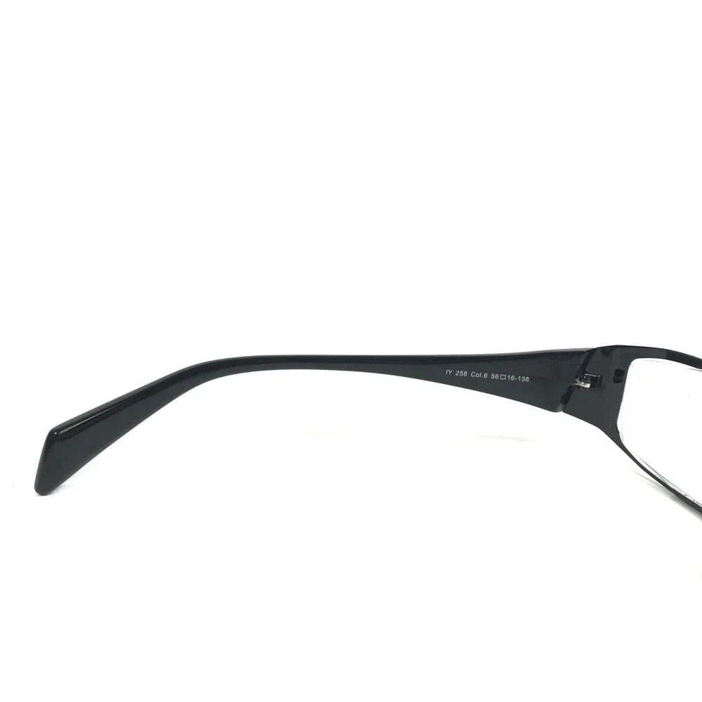 Iyoko-Inyake Eyeglasses Frames IY258 Col.6 Black Rectangular Half Rim 56-16-138